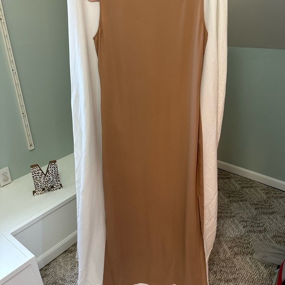 White House Black Market Tan Sleeveless Dress with pockets size 4 - Picture 4 of 11